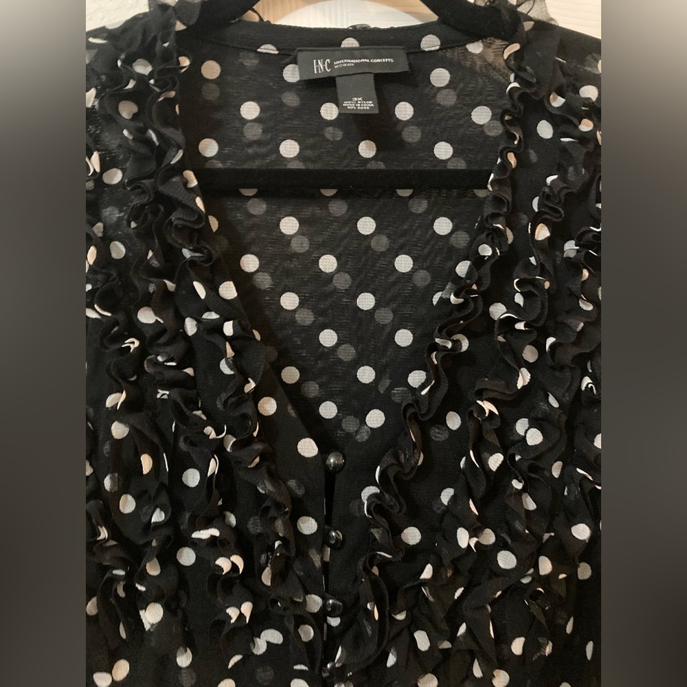 INC International Concepts Women's Polka Dot Top Women size 3X - Picture 6 of 9